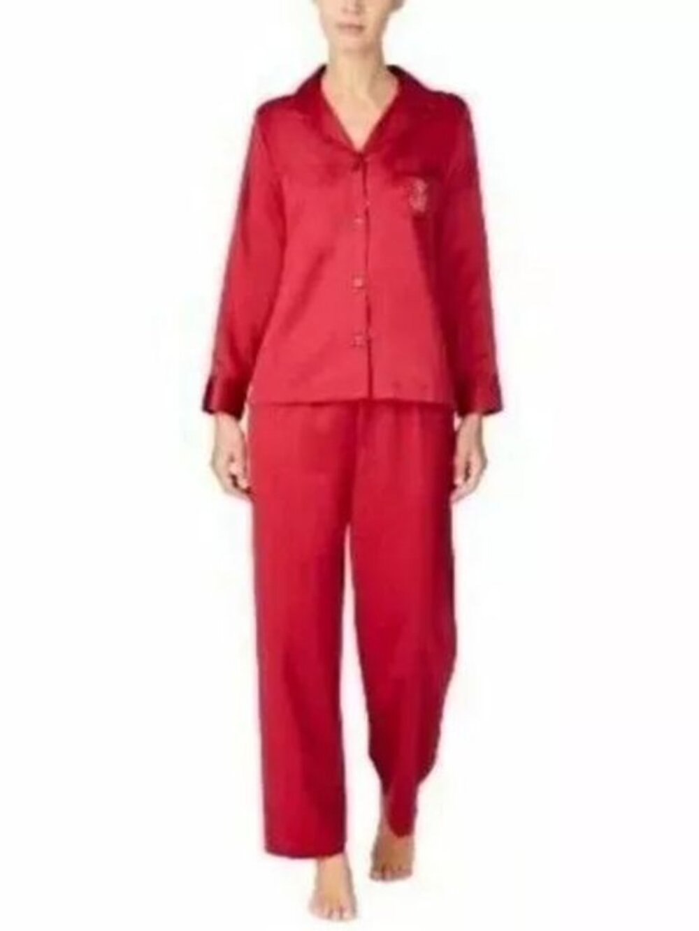 Lauren Ralph Lauren Red Satin PJ's Size Small